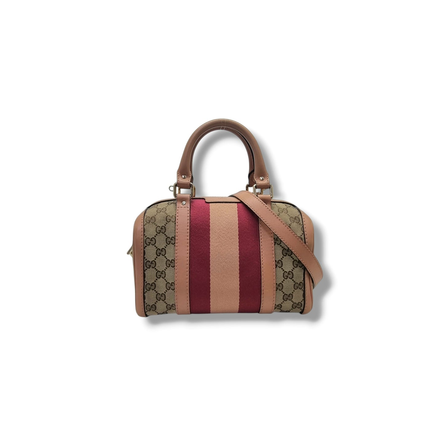 Gucci GG Canvas Joy Boston Bag Ghw (Light Brown)