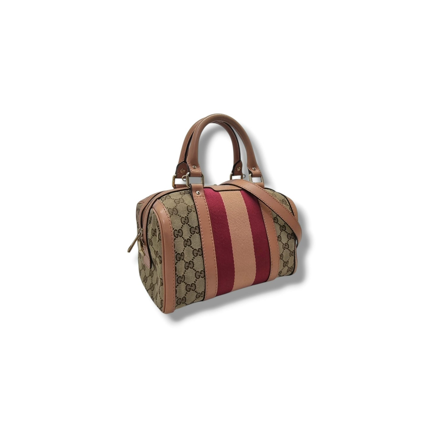 Gucci GG Canvas Joy Boston Bag Ghw (Light Brown)
