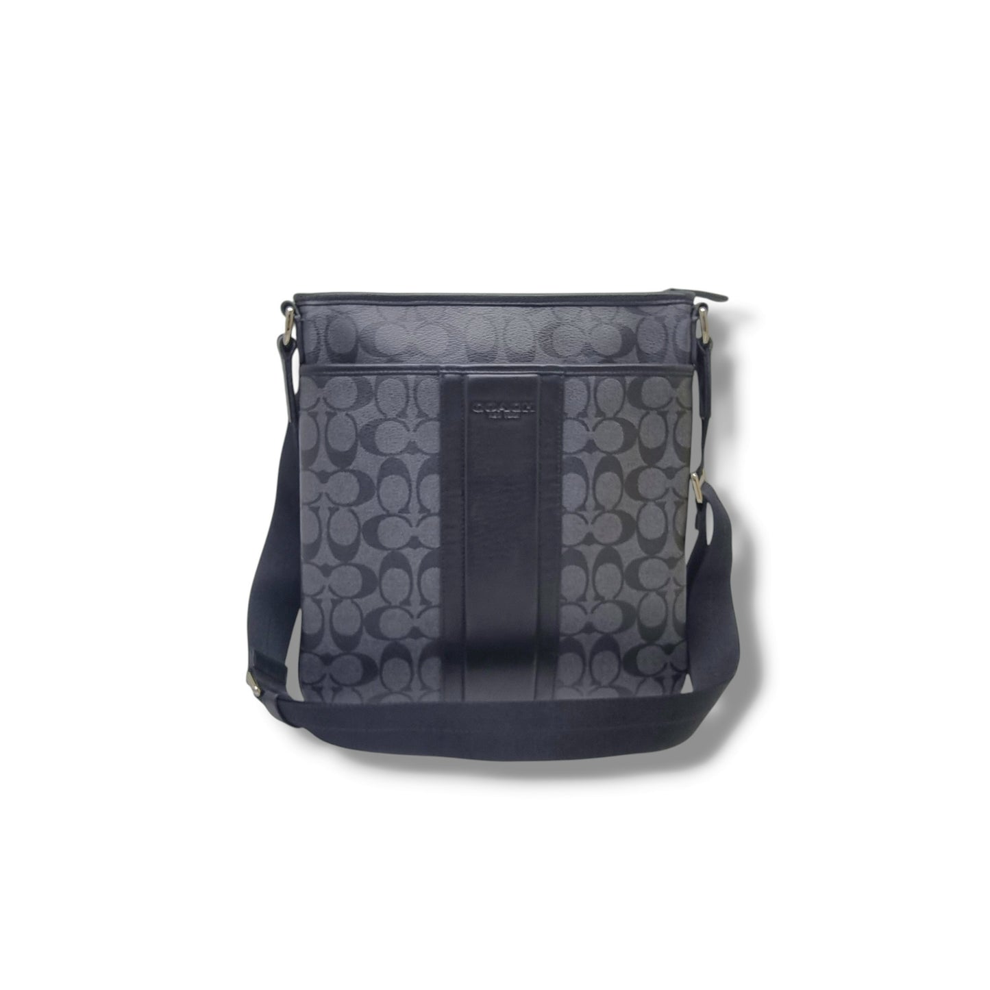 Coach Heritage Signature Canvas Crossbody Shw (Black)