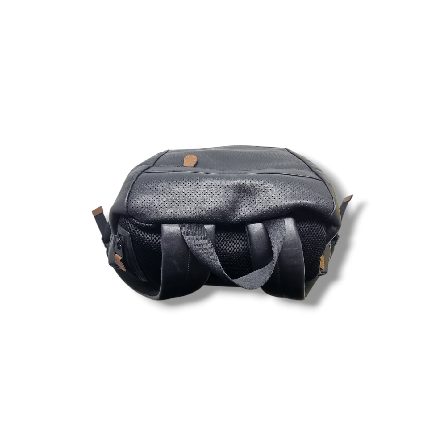 Coach Terrain Trek Backpack Perforated Leather & Nylon Black Hw (Black)