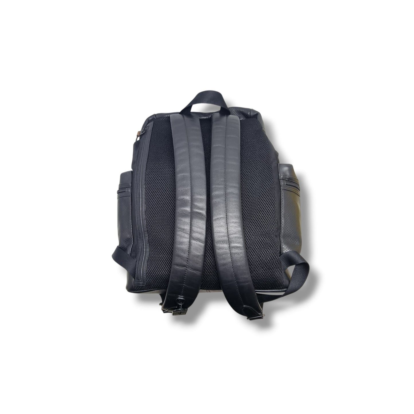 Coach Terrain Trek Backpack Perforated Leather & Nylon Black Hw (Black)