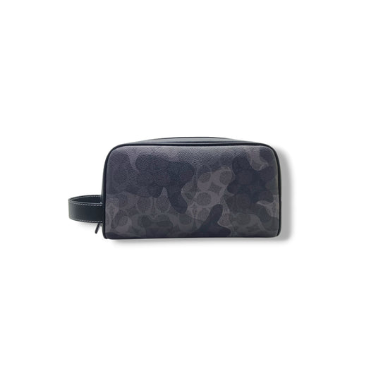 Coach Travel Kit In Signature Canvas & Leather Camo Print Shw (Grey/Black)