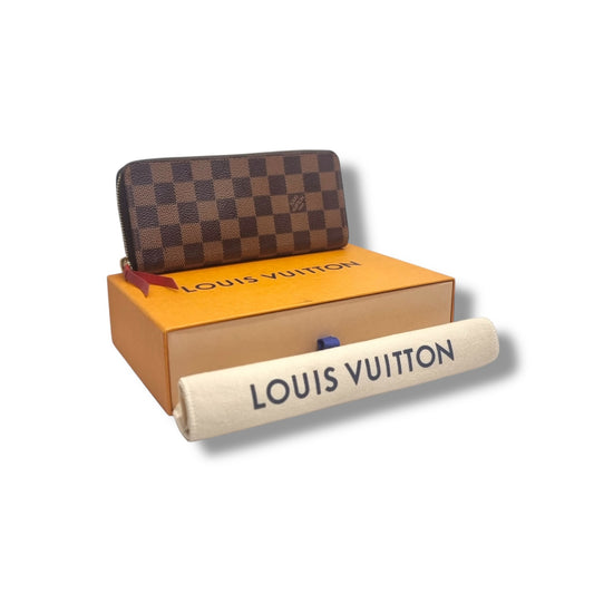Louis Vuitton Clemence Wallet Damier Ebene Ghw