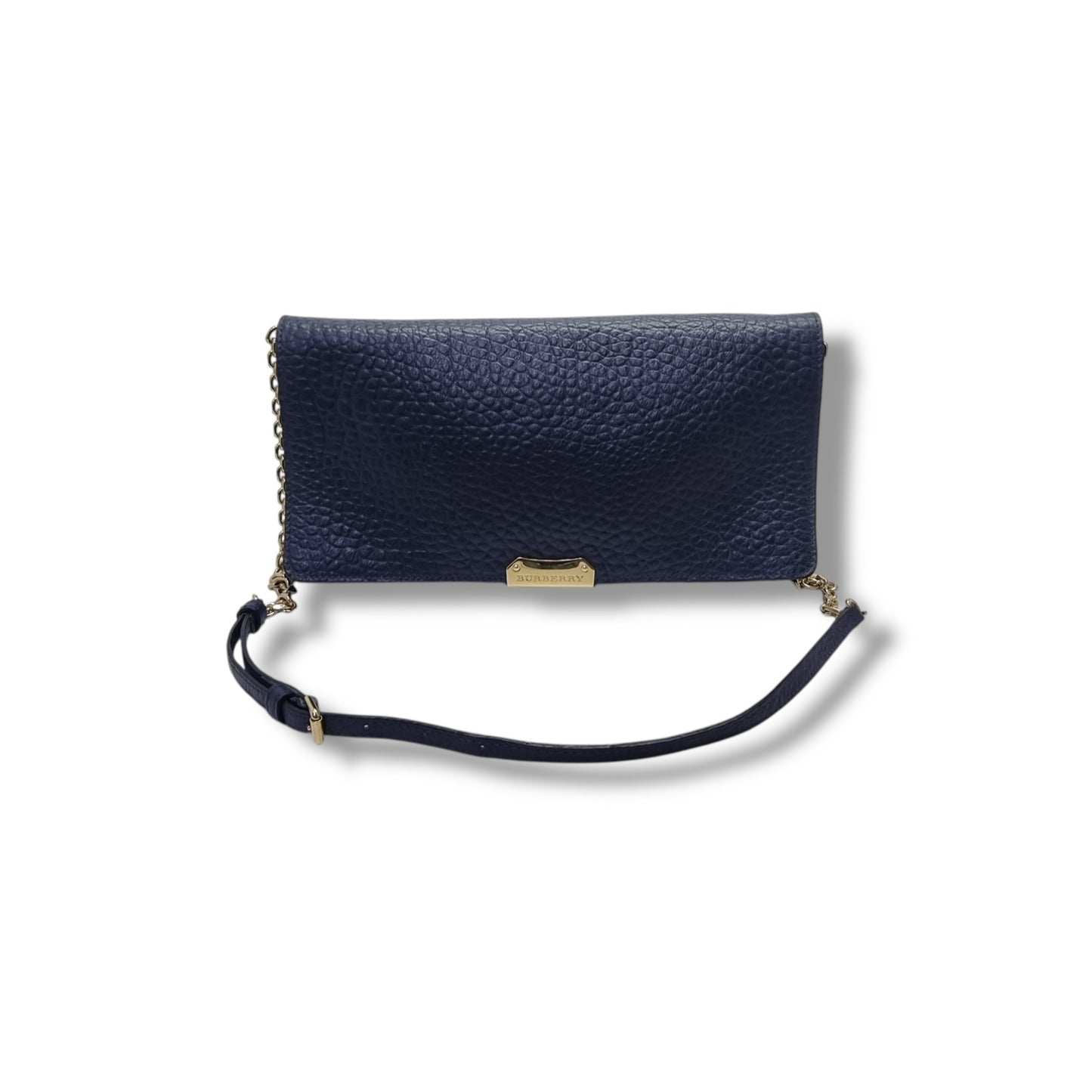 Burberry Mildenhall Leather Sling Bag Ghw (Navy Blue)