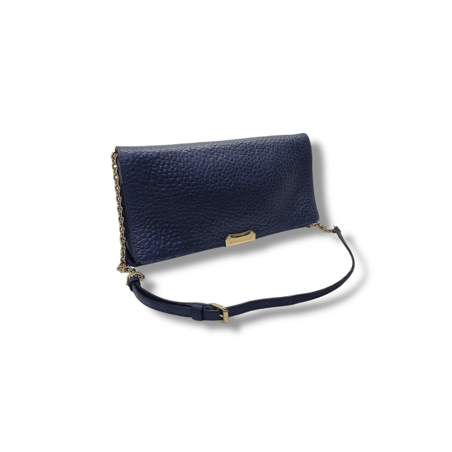 Burberry Mildenhall Leather Sling Bag Ghw (Navy Blue)