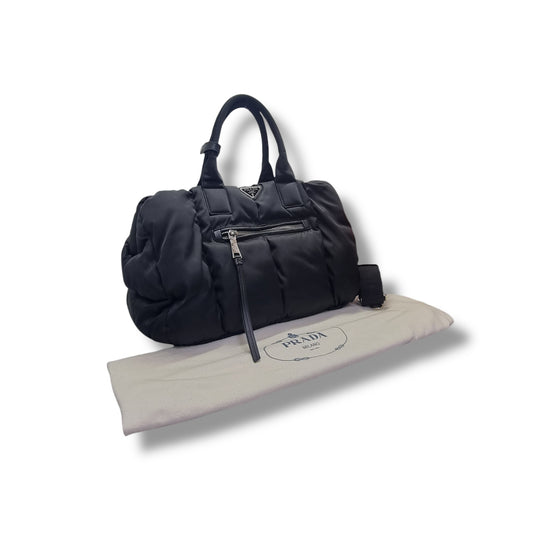 Prada Nylon Bomber Tote Bag Shw (Black)
