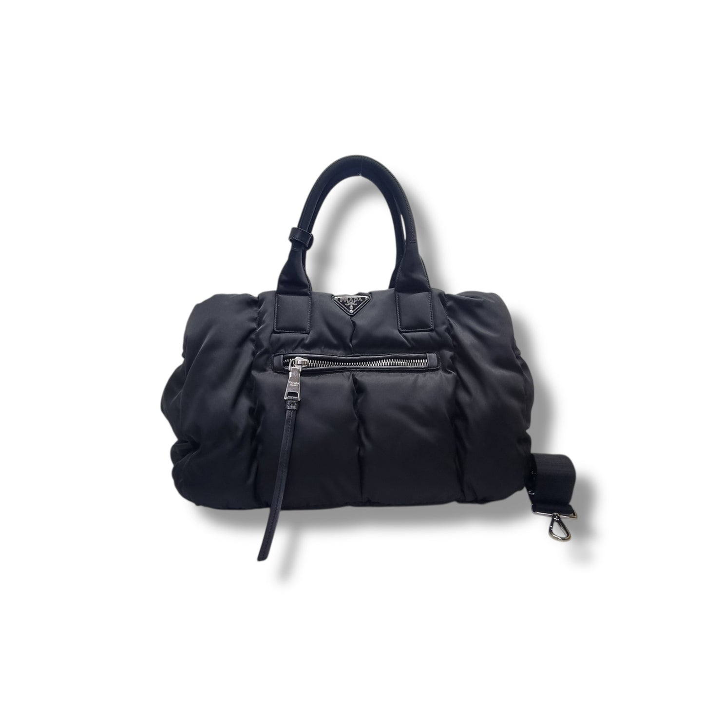 Prada Nylon Bomber Tote Bag Shw (Black)