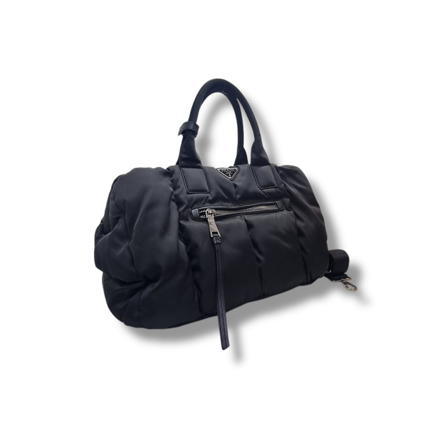 Prada Nylon Bomber Tote Bag Shw (Black)