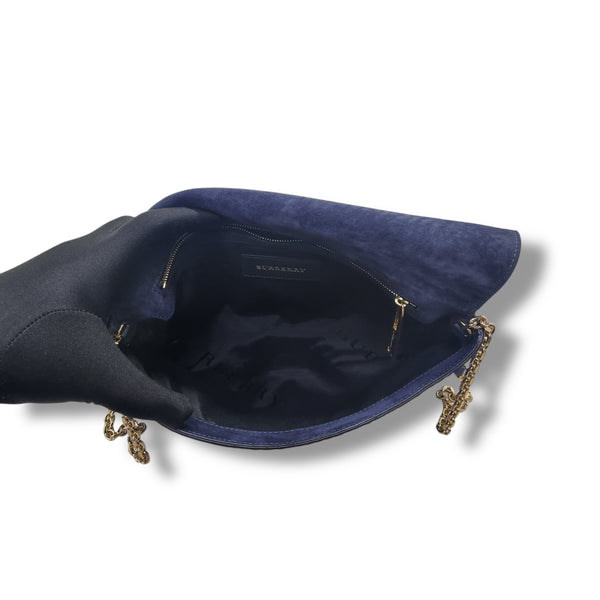 Burberry Mildenhall Leather Sling Bag Ghw (Navy Blue)