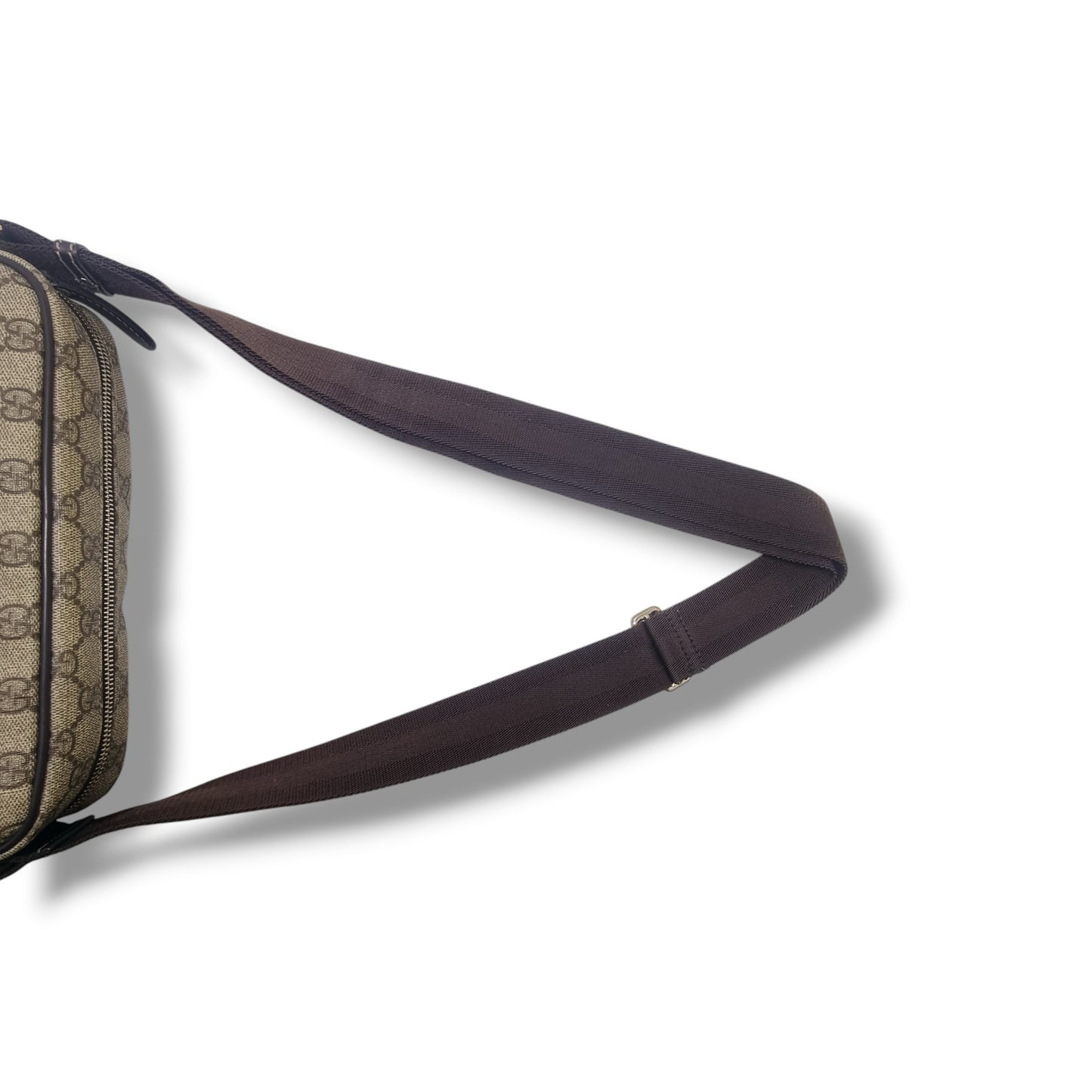 Gucci GG Supreme Canvas Messenger Bag Ghw (Beige/Brown)