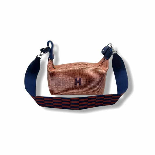 Hermes Bride A Brac H Natte Bicolor Wool Twill Case Small (Tomette)