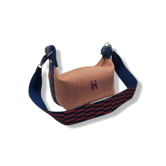 Hermes Bride A Brac H Natte Bicolor Wool Twill Case Small (Tomette)