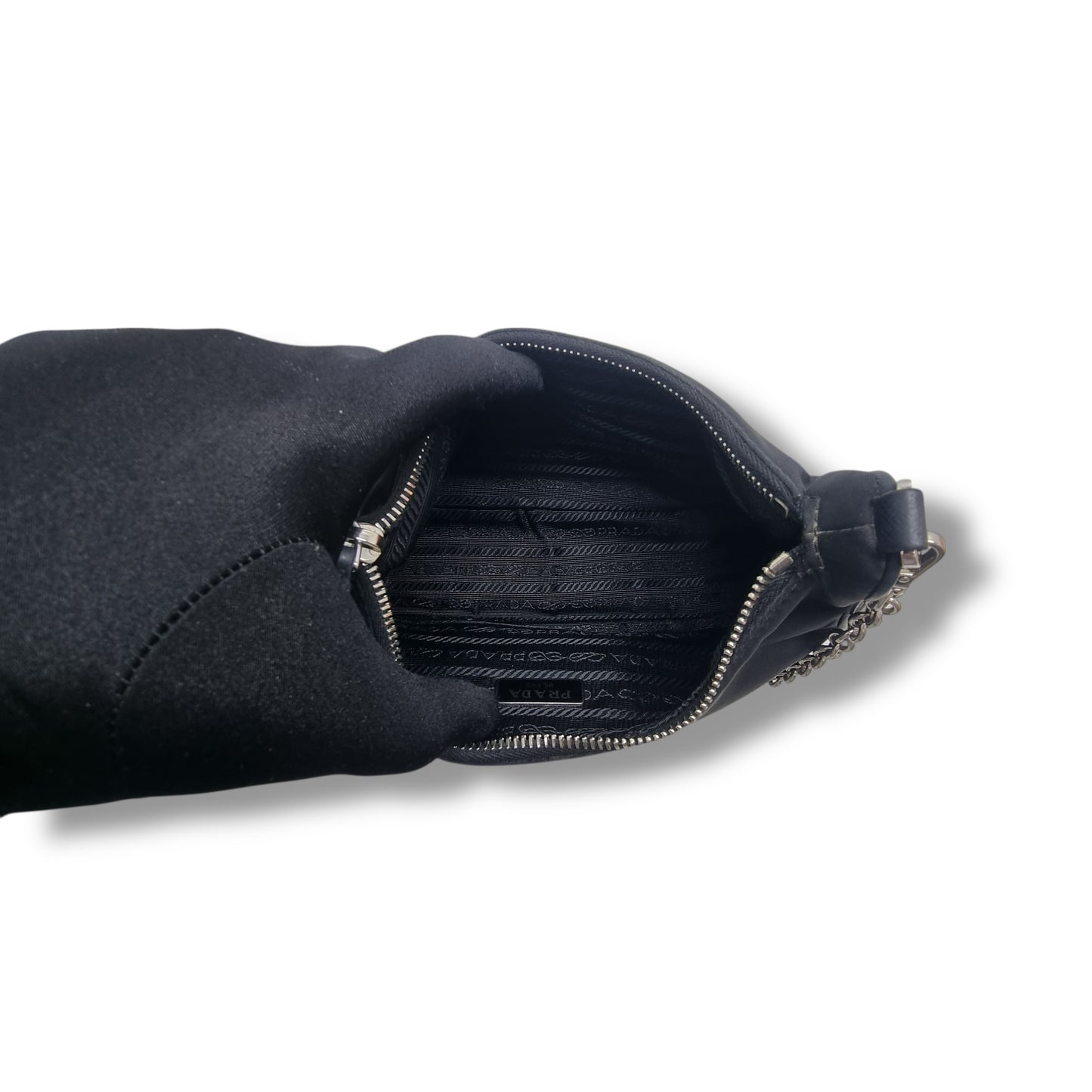 Prada 1BH204 Re-Edition 2005 Nylon Mini Bag W/Pouch Shw (Black)