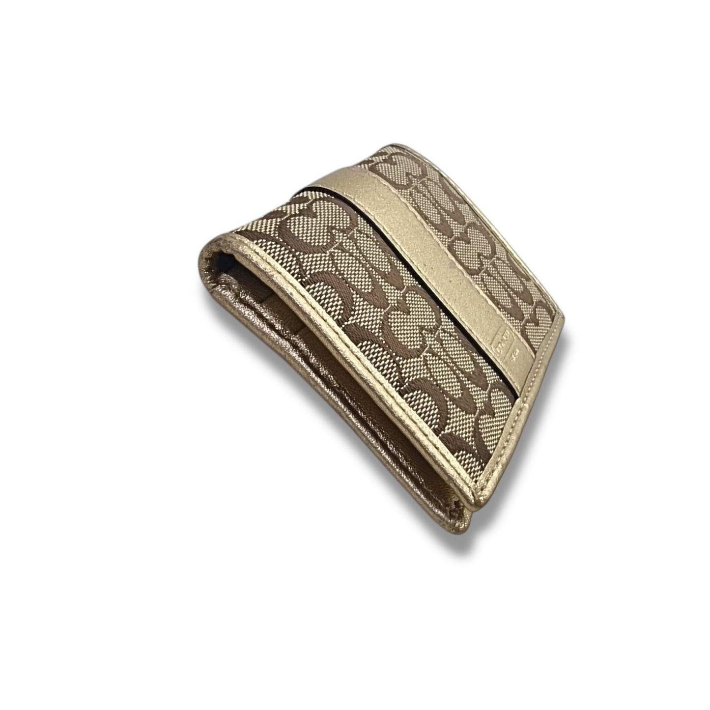 Coach Card Holder Canvas (Gold)