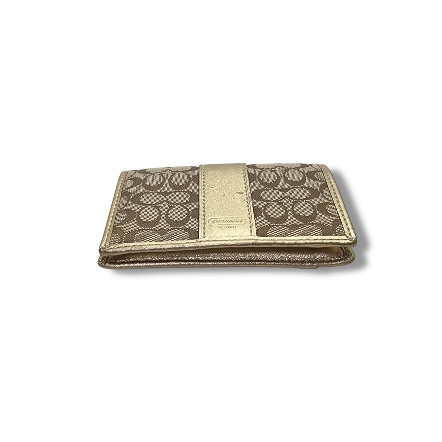 Coach Card Holder Canvas (Gold)