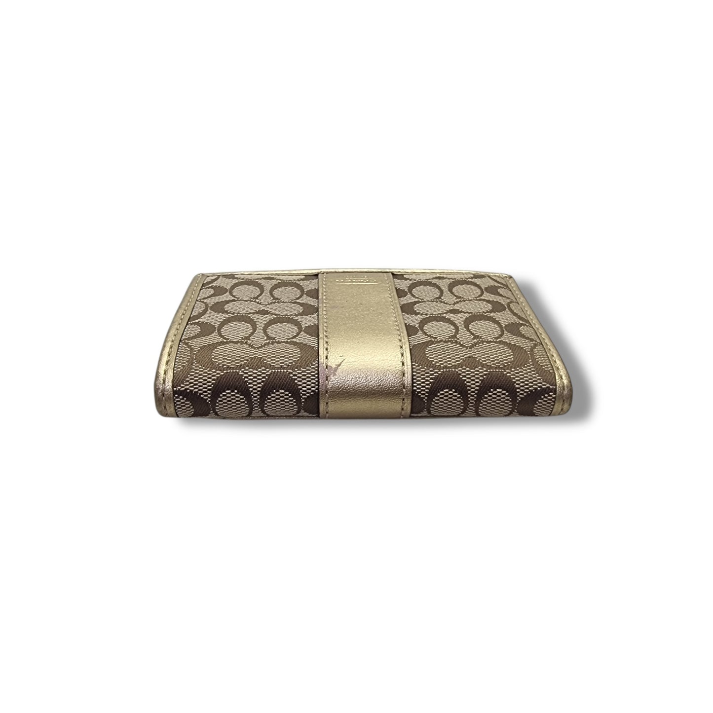 Coach Card Holder Canvas (Gold)