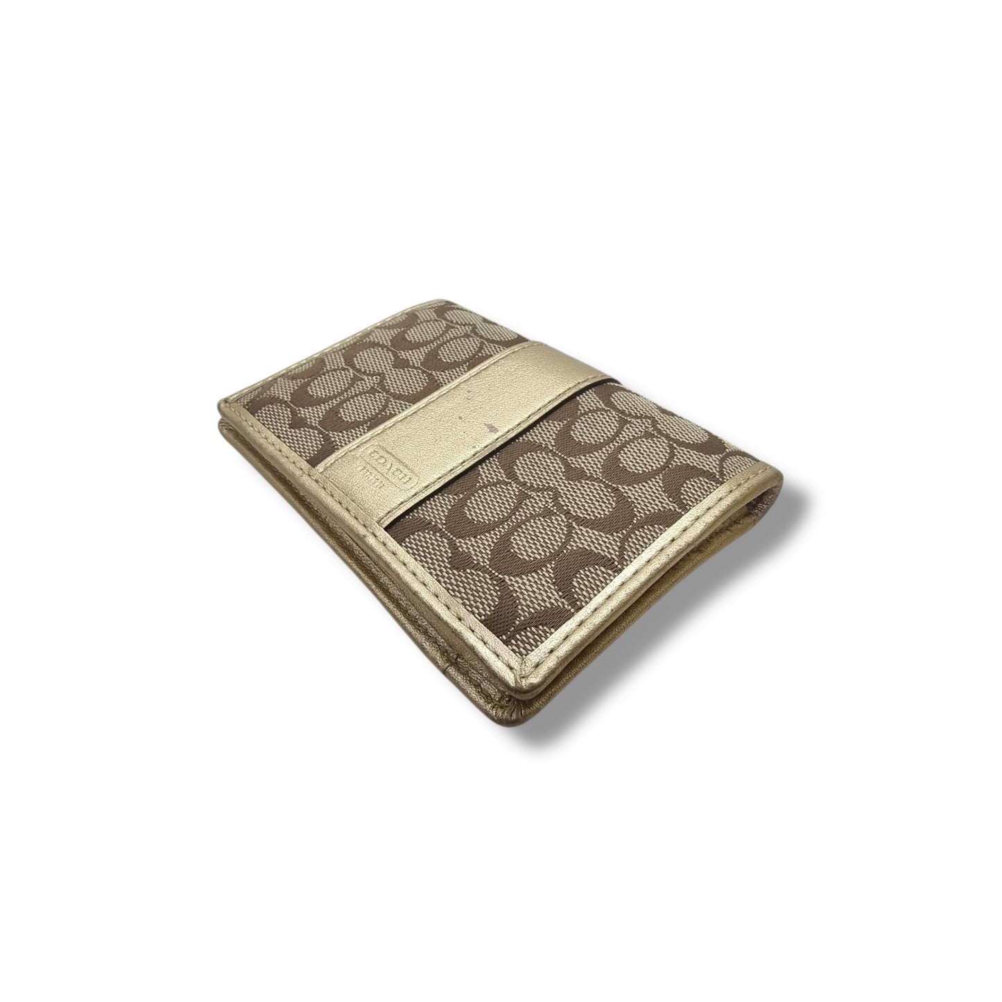 Coach Card Holder Canvas (Gold)