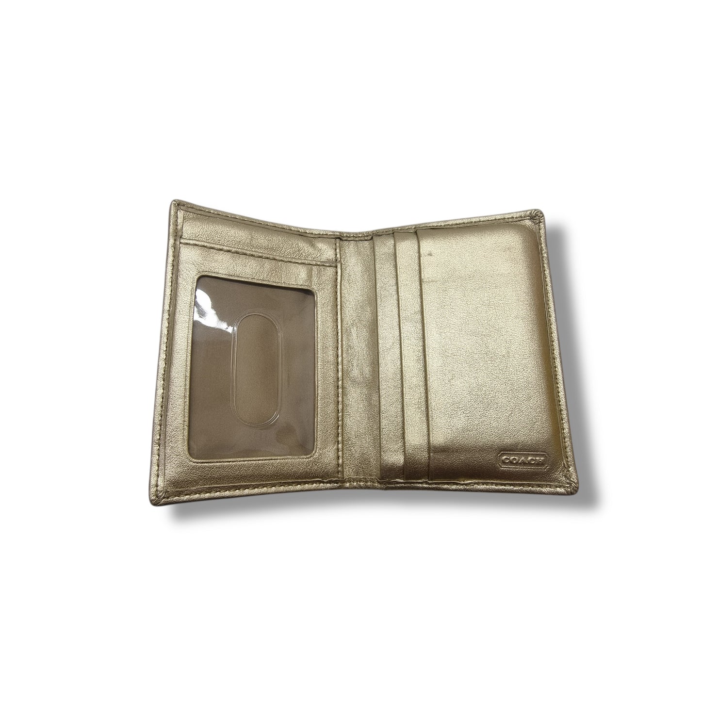 Coach Card Holder Canvas (Gold)