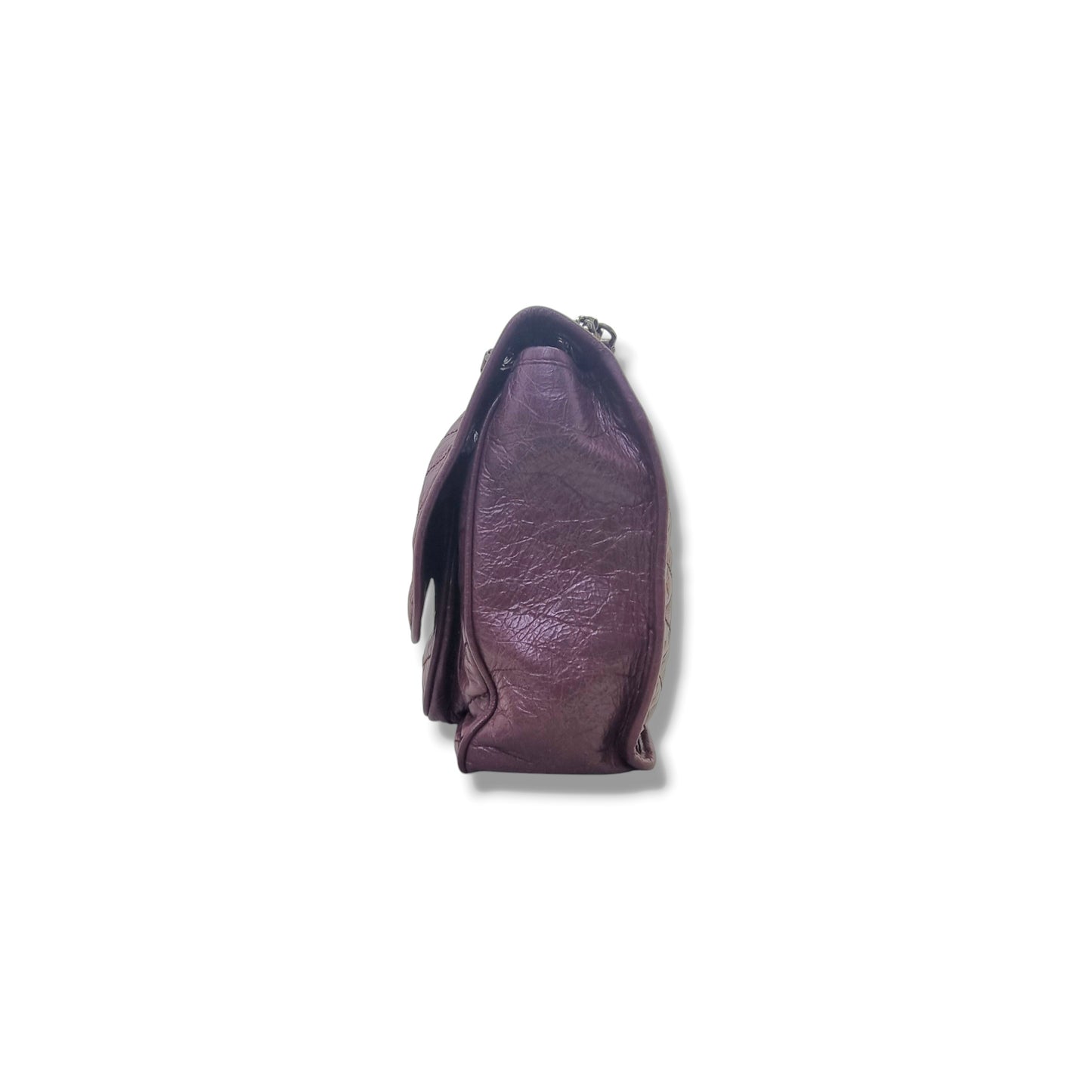 YSL Niki Large Calfskin Leather Bag Shw (Burgundy)