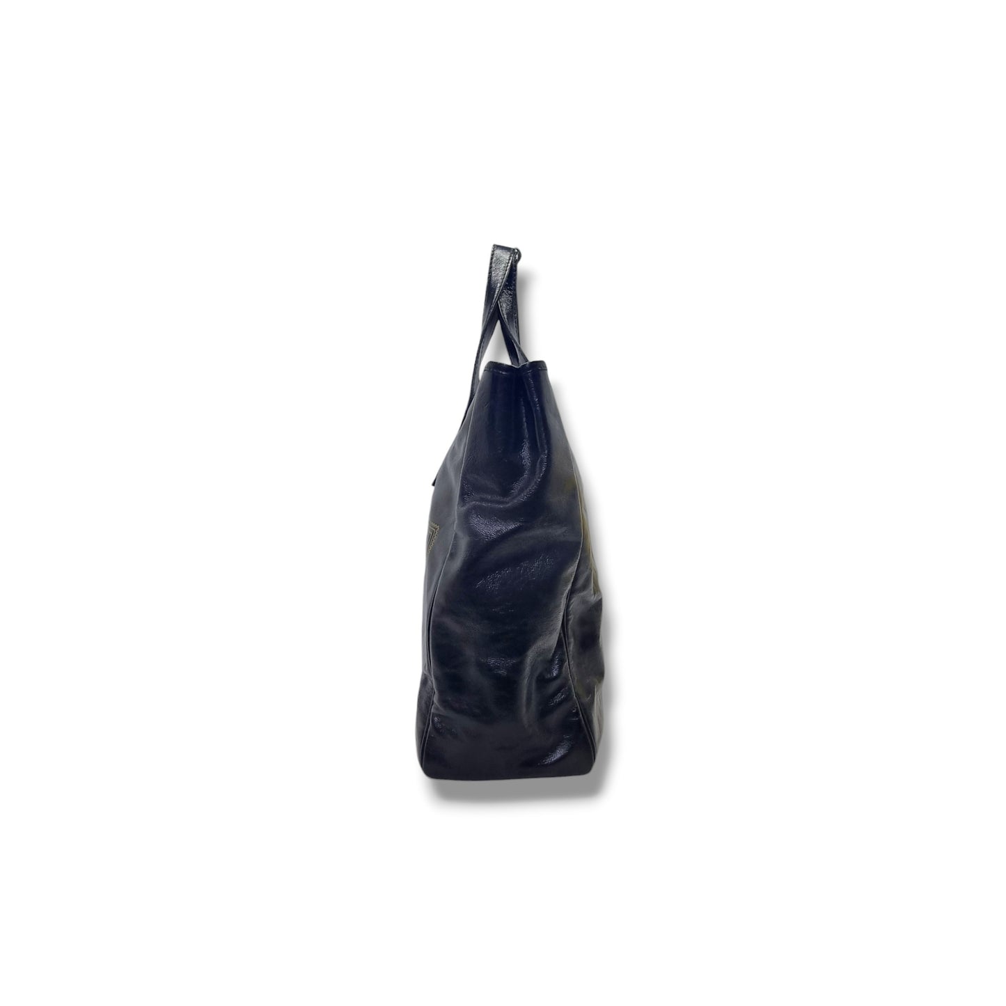 YSL Y-Mail Patent Leather Large Document Bag Ghw (Black)