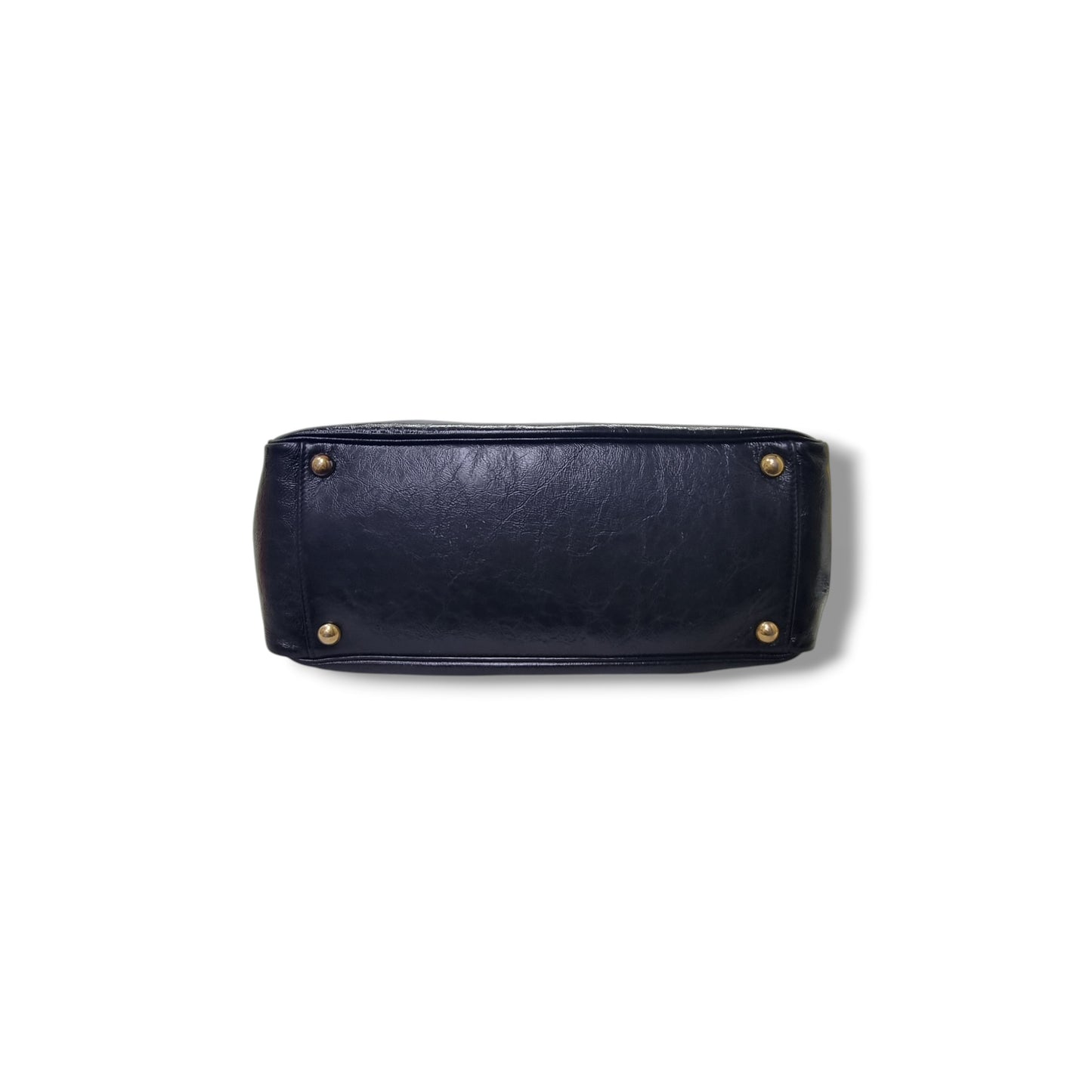 YSL Y-Mail Patent Leather Large Document Bag Ghw (Black)