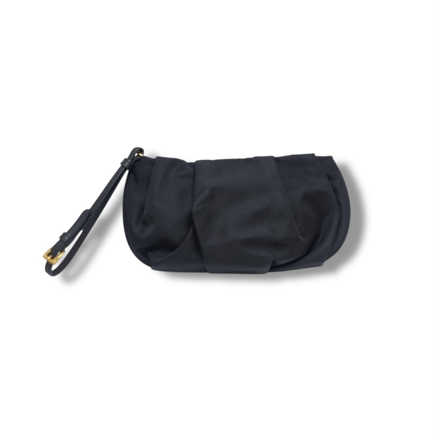 Prada 1N1422 Wristlet Nylon Clutch Ghw (Black)