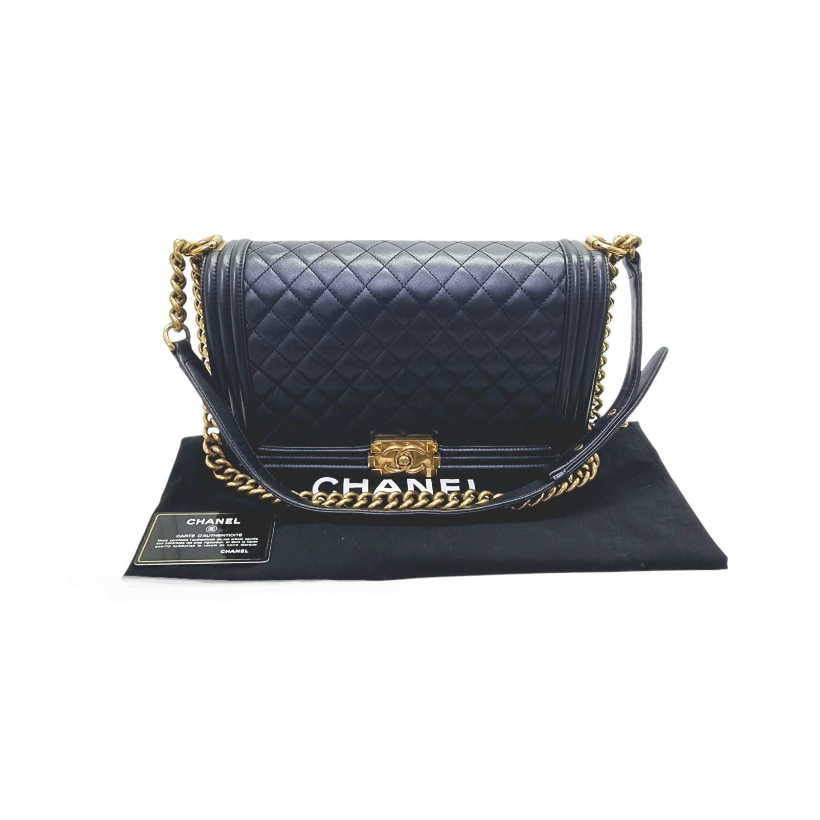 Chanel Boy Large Lambskin Black Ghw