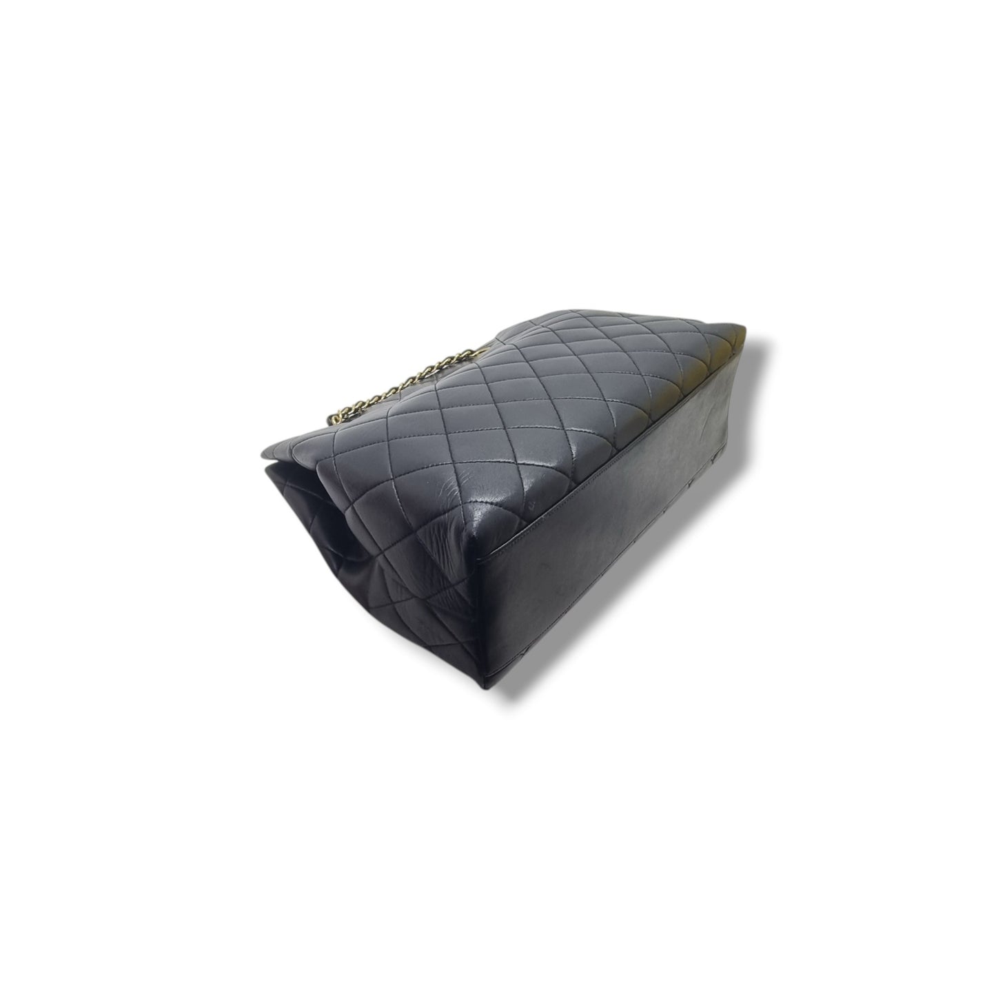 Chanel Vintage Quilted Lambskin Shoulder Bag Ghw (Black)