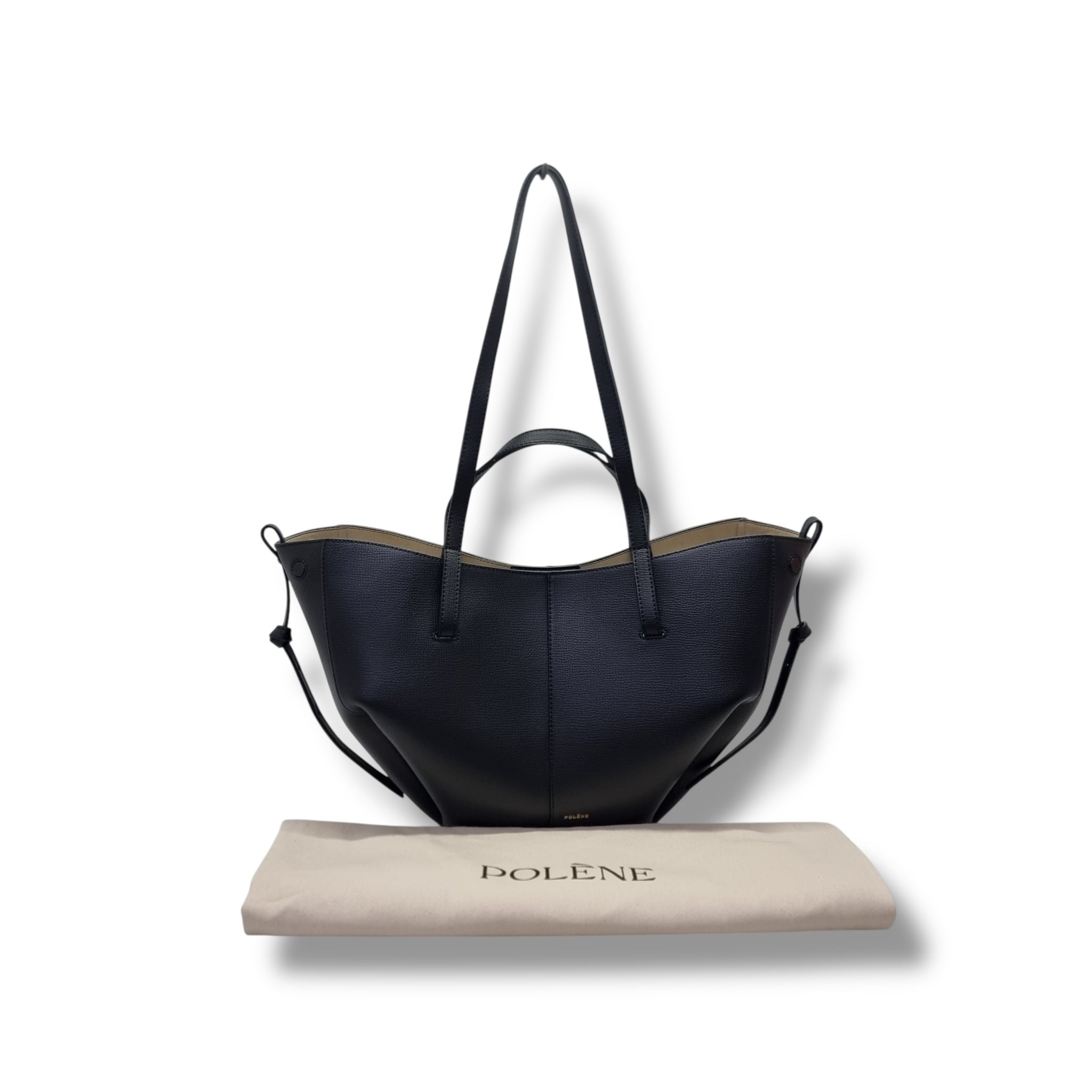 Polene Cyme Mini Leather Shoulder Bag Ghw (Black)