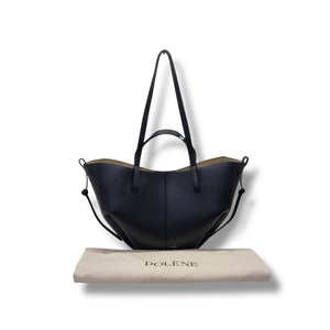 Polene Cyme Mini Leather Shoulder Bag Ghw (Black)