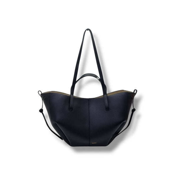 Polene Cyme Mini Leather Shoulder Bag Ghw (Black)
