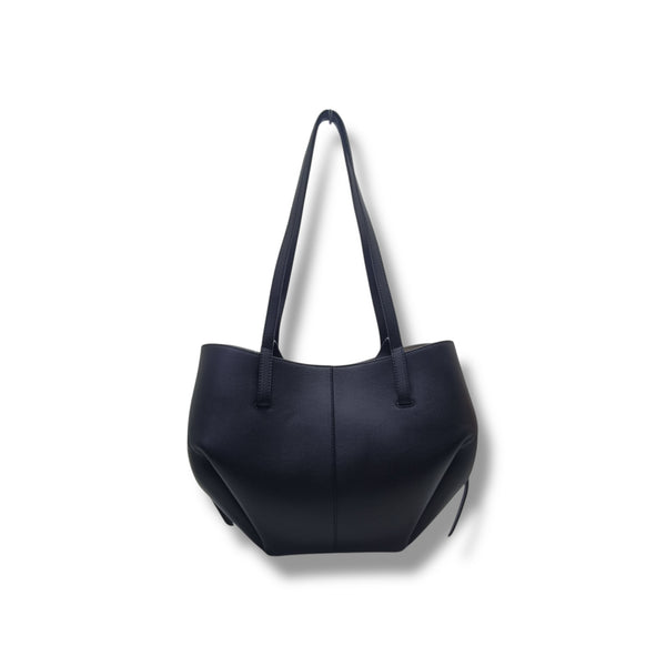 Polene Cyme Mini Leather Shoulder Bag Ghw (Black)