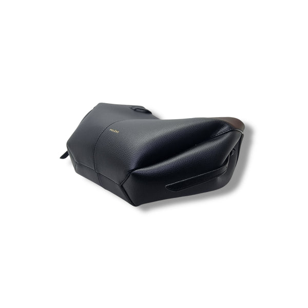 Polene Cyme Mini Leather Shoulder Bag Ghw (Black)