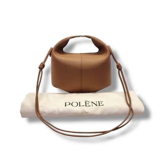 Polene Beri Grain Spanish Calfskin Crossbody Ghw (Camel)