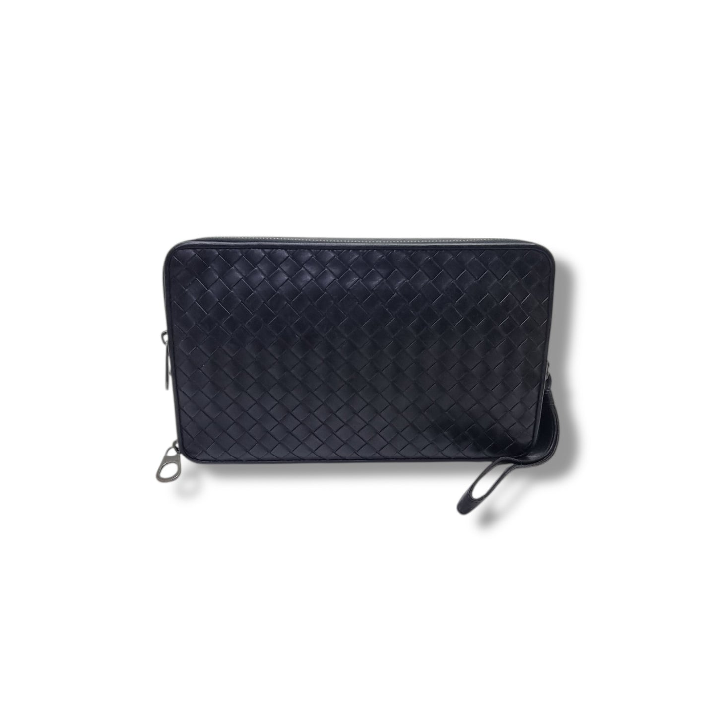 Bottega Veneta Organizer Intrecciato Leather Shw (Black)