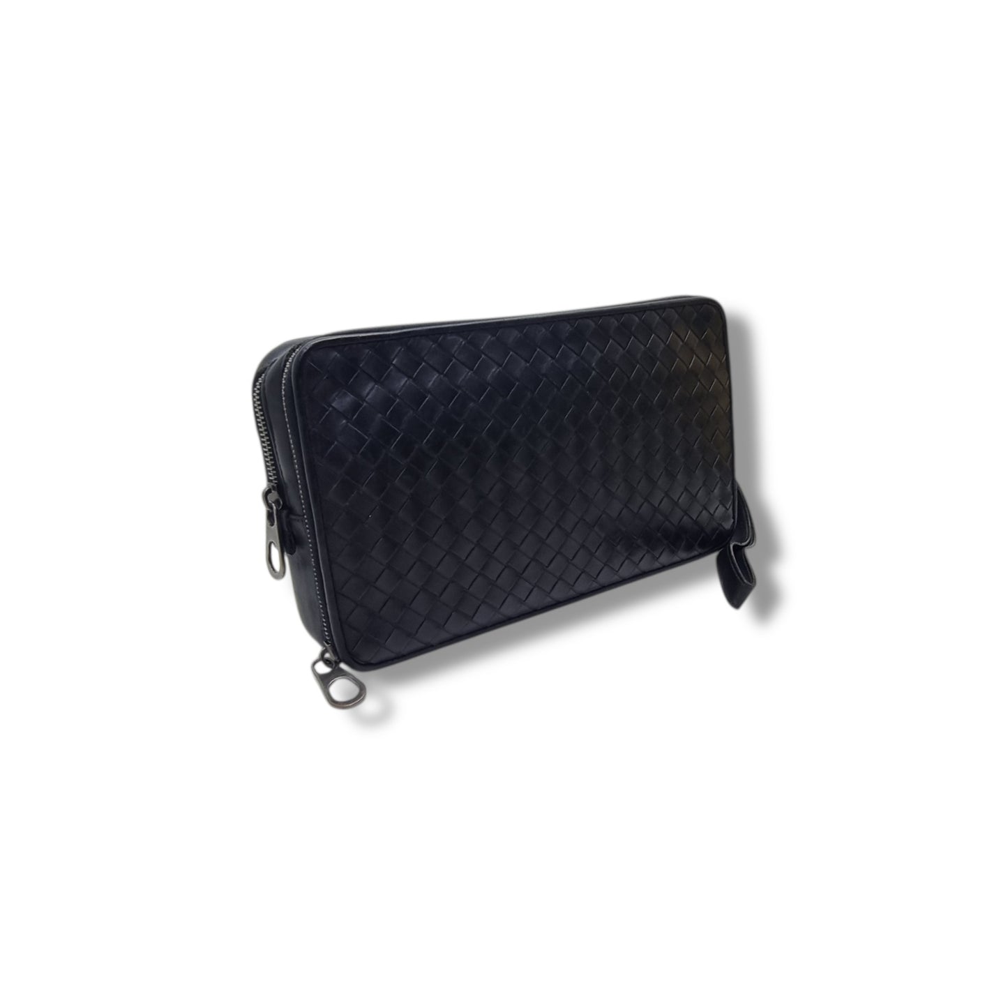 Bottega Veneta Organizer Intrecciato Leather Shw (Black)