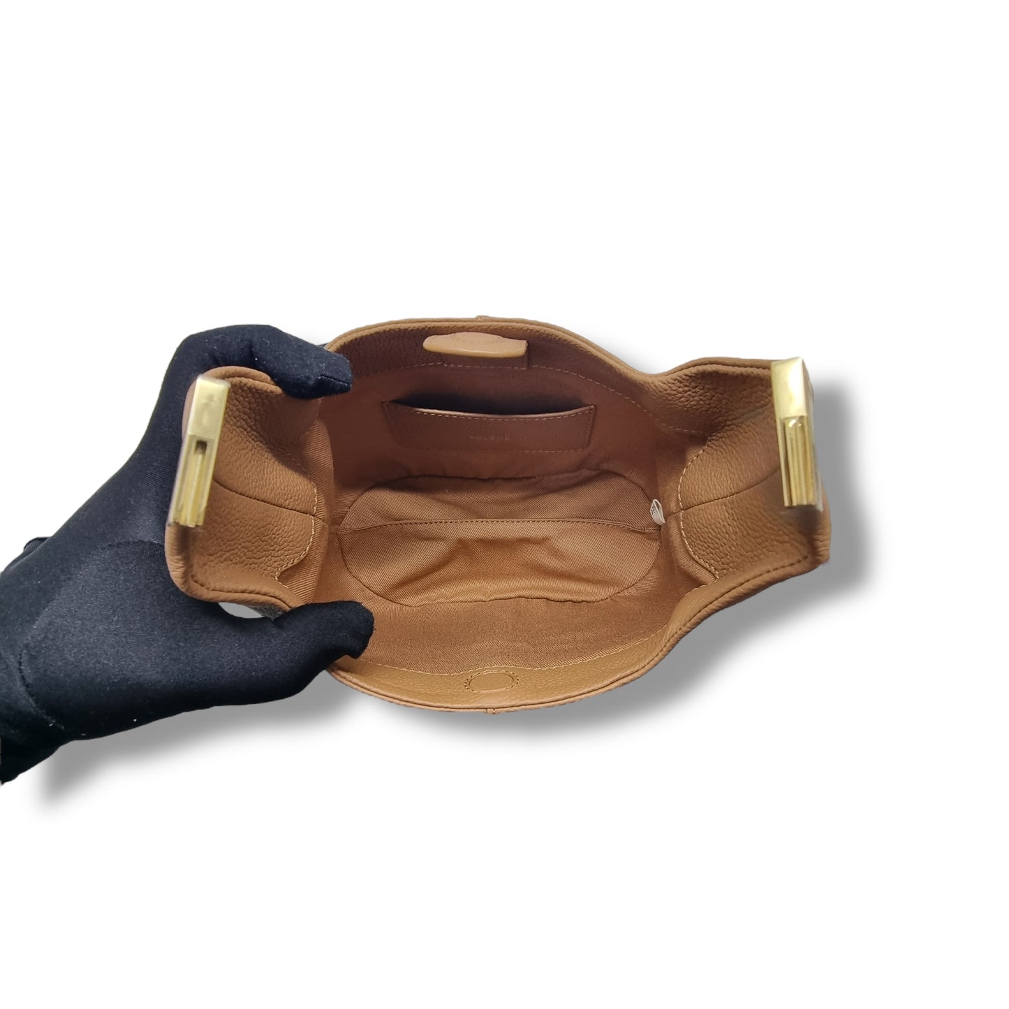 Polene Beri Grain Spanish Calfskin Crossbody Ghw (Camel)