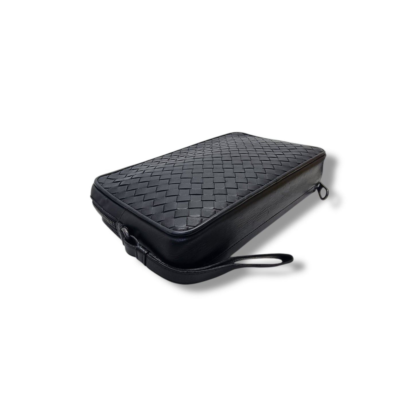 Bottega Veneta Organizer Intrecciato Leather Shw (Black)