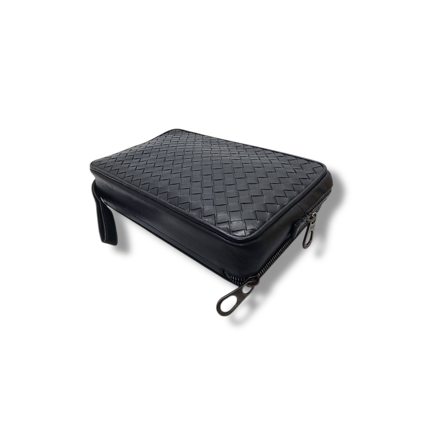 Bottega Veneta Organizer Intrecciato Leather Shw (Black)