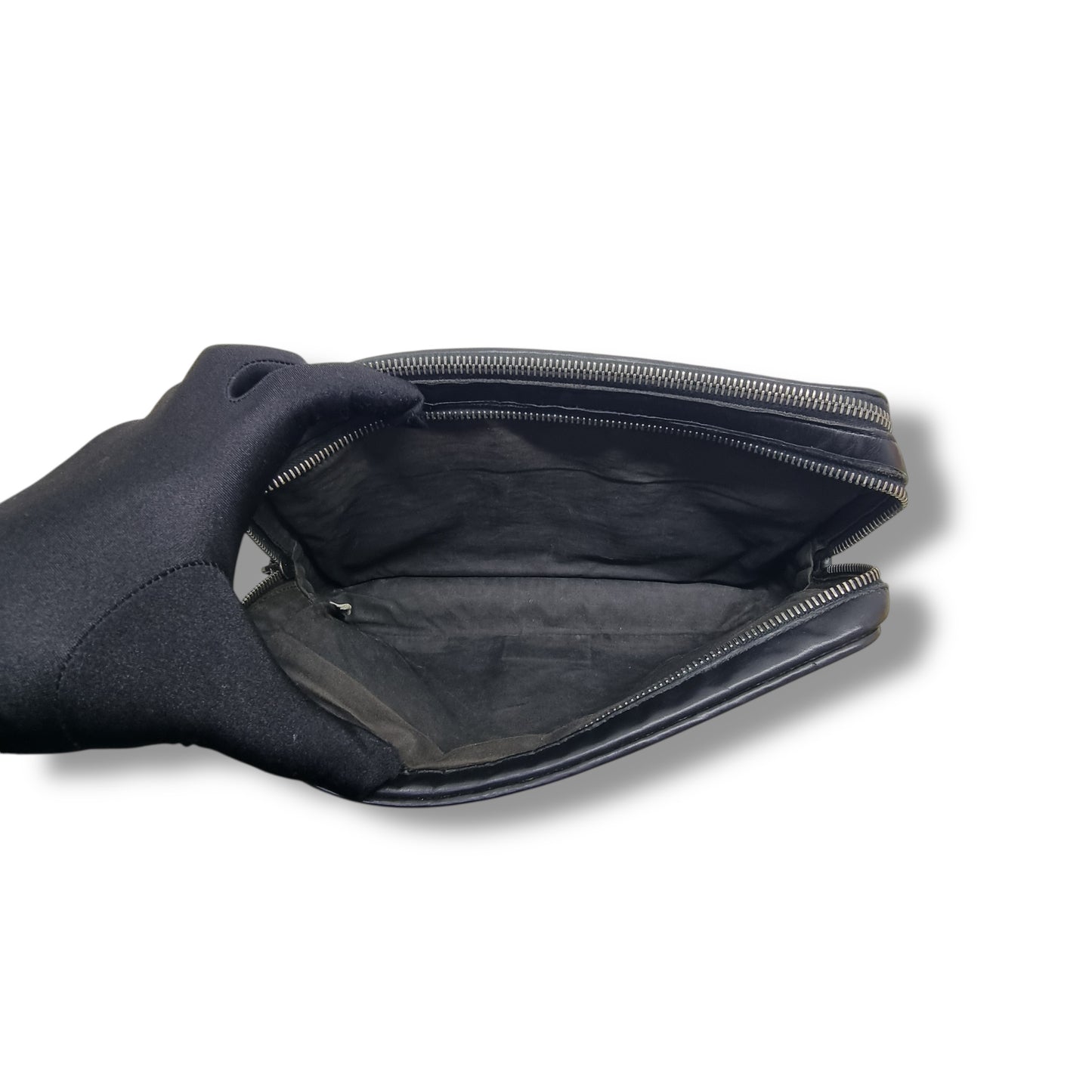 Bottega Veneta Organizer Intrecciato Leather Shw (Black)