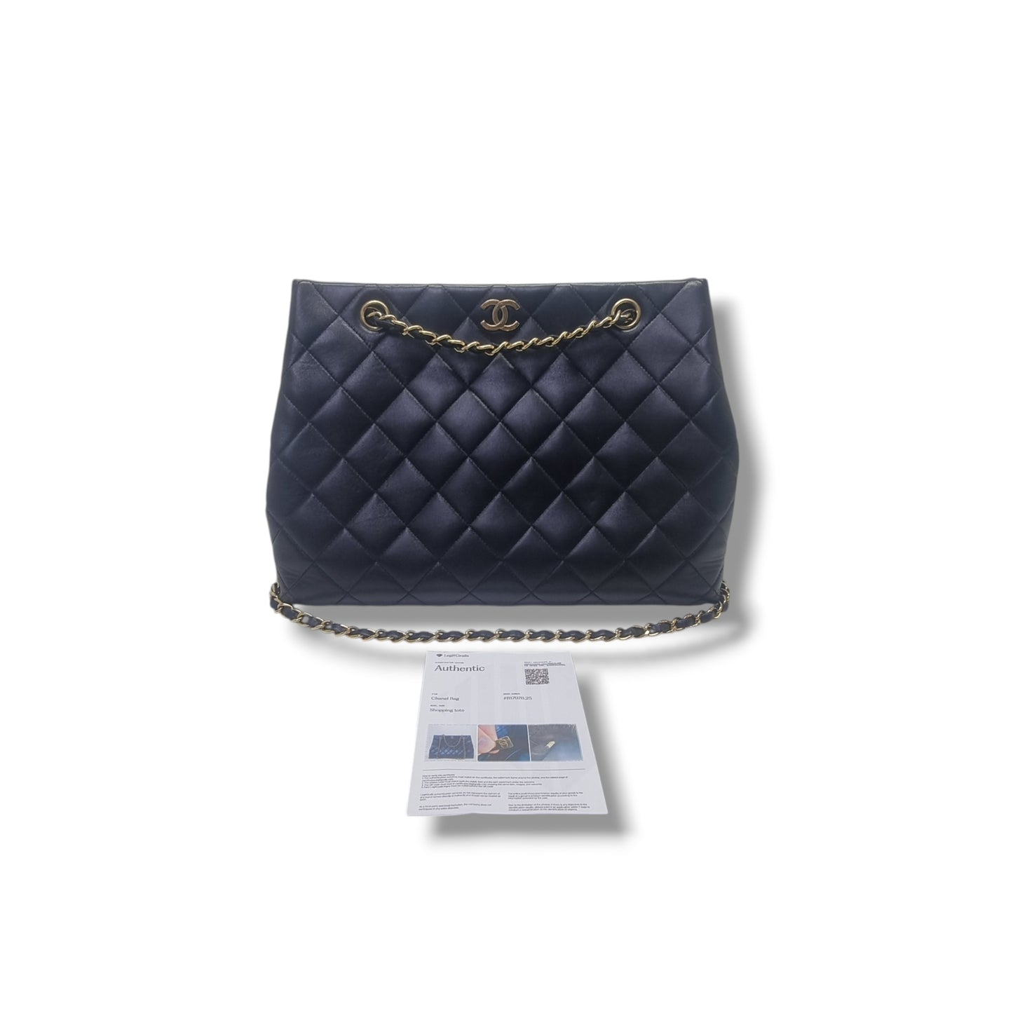 Chanel Vintage Quilted Lambskin Shoulder Bag Ghw (Black)
