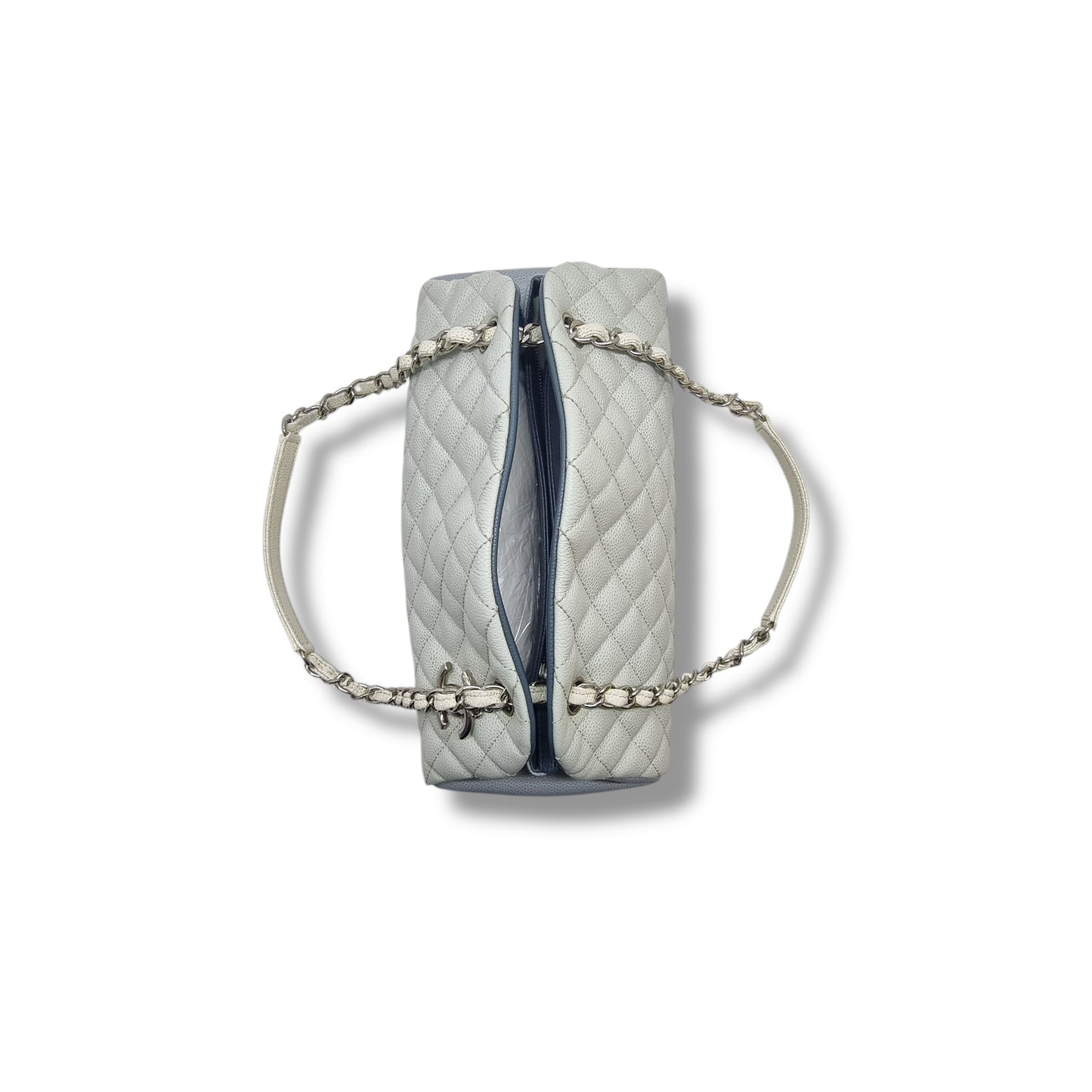 Chanel Mademoiselle Quilted Leather Bowler Bag Shw (Light Sky Blue)