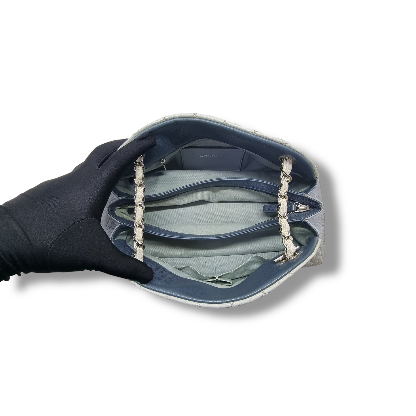 Chanel Mademoiselle Quilted Leather Bowler Bag Shw (Light Sky Blue)