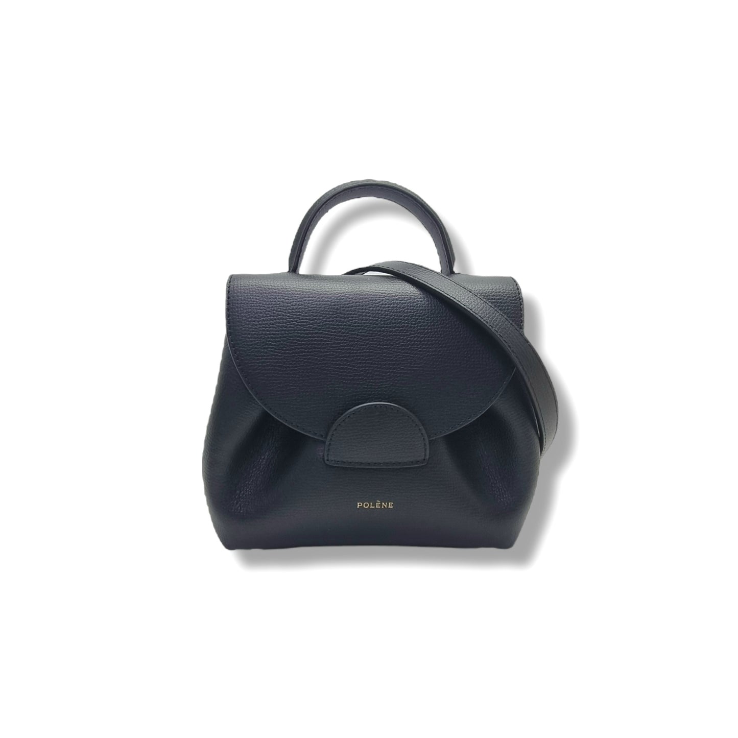 Polene Numero Un Nano Leather Tote Ghw (Black)