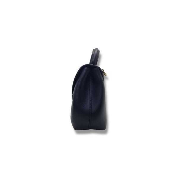 Polene Numero Un Nano Leather Tote Ghw (Black)
