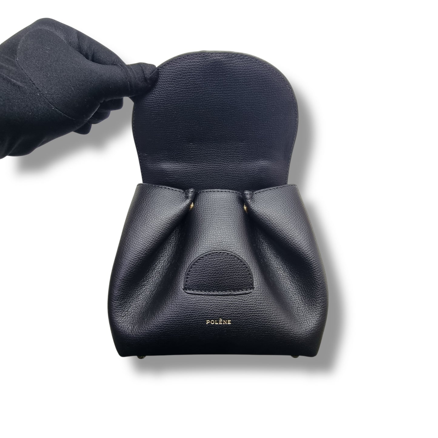 Polene Numero Un Nano Leather Tote Ghw (Black)