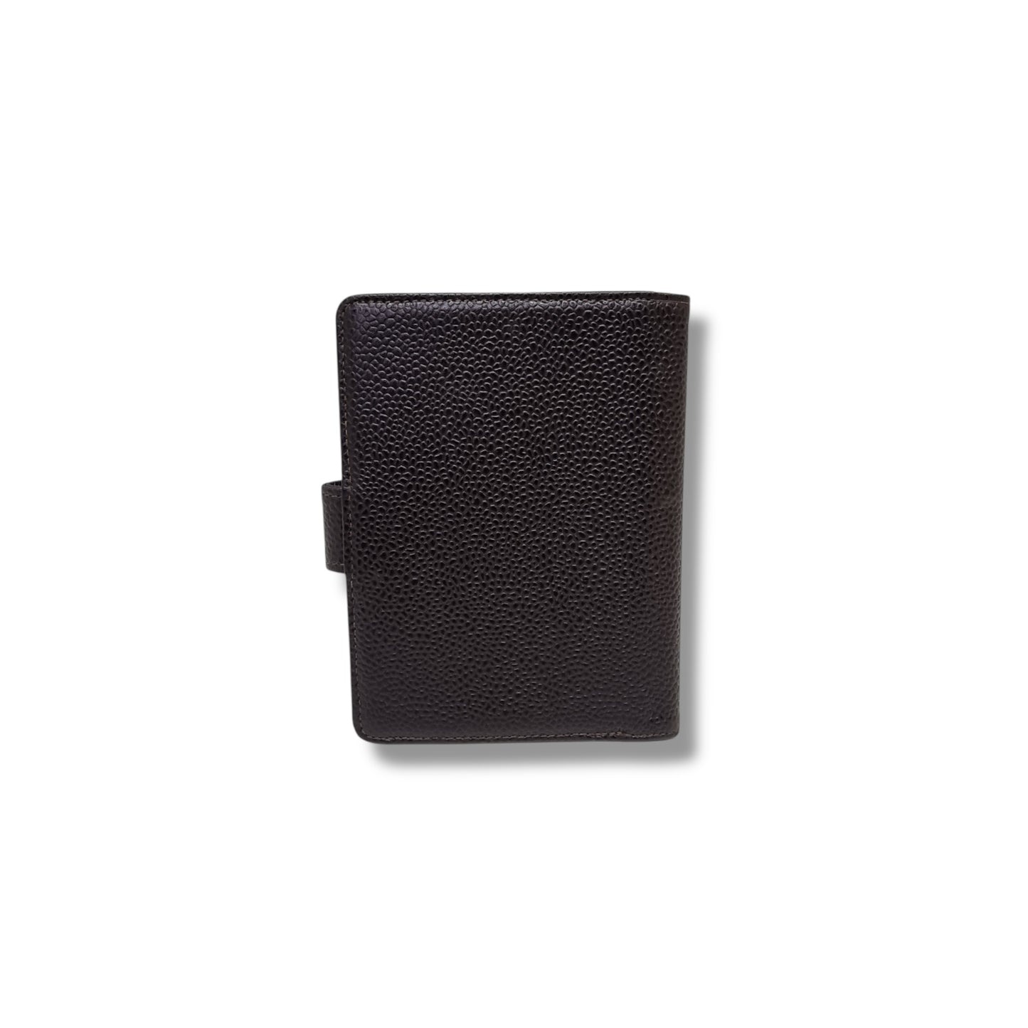 Chanel Vintage Timeless Agenda Cover Grain Leather Ghw (Dark Brown)