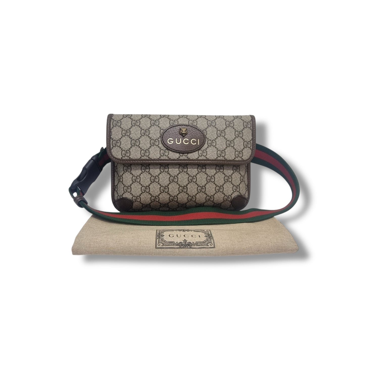 Gucci Belt Bag GG Supreme Neo Vintage Canvas Ghw (Beige/Brown)