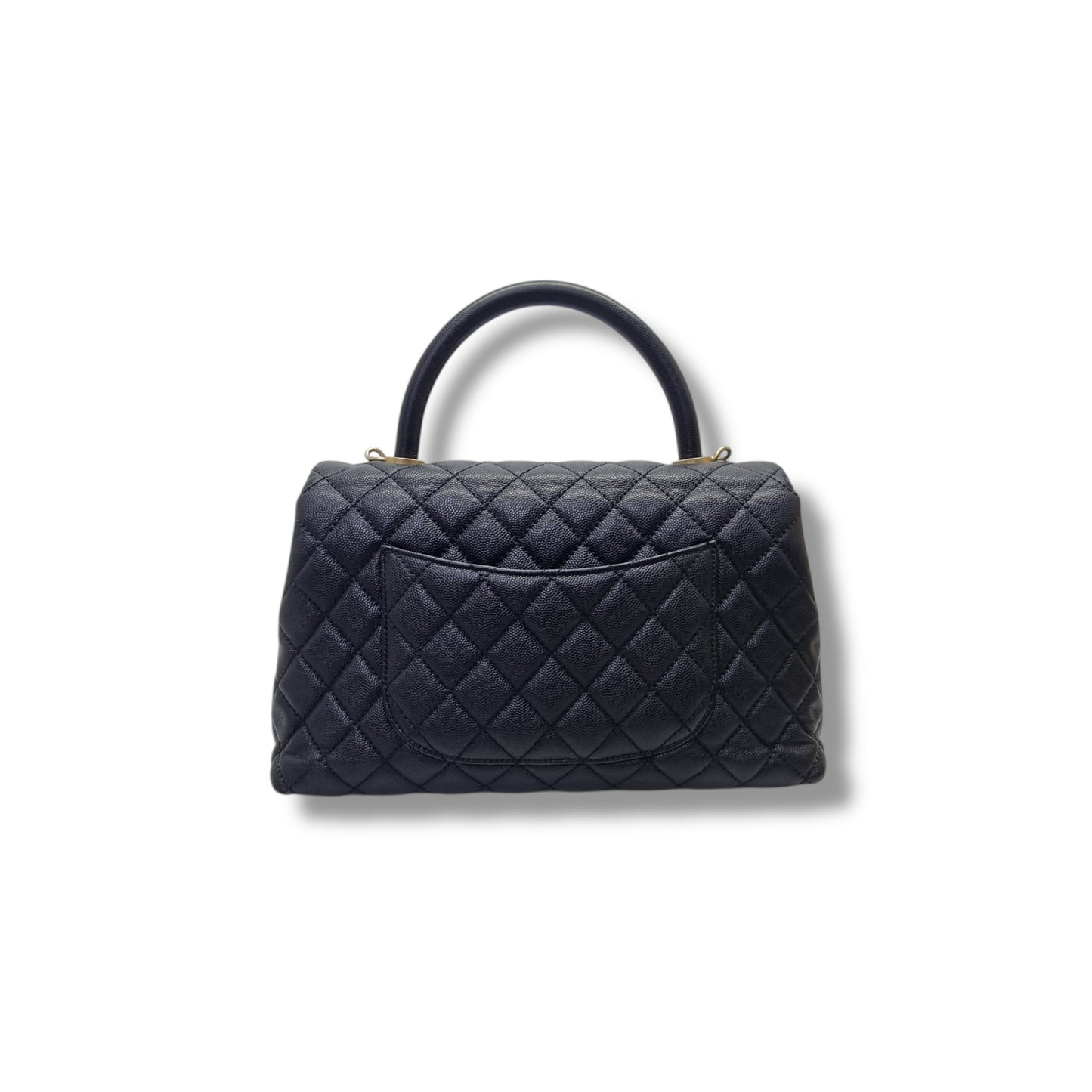 Chanel Coco Handle Medium Caviar Ghw (Black)