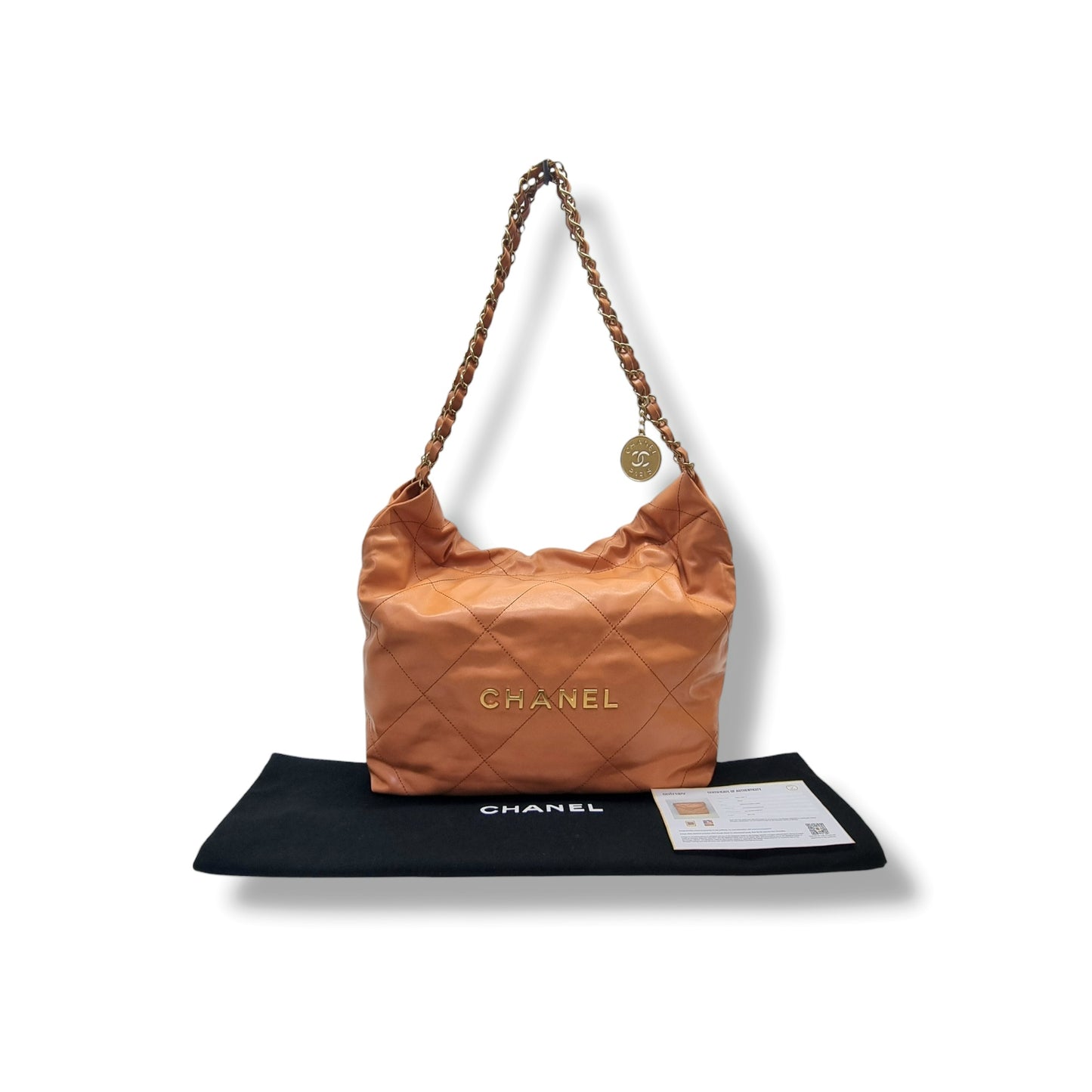 Chanel C22 Small Calfskin Ghw (Orange)